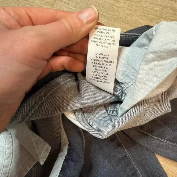 Frank and Eileen Sligo Jean Womens Size 24 Gray Frayed Skinny Stretch USA Ladies - Picture 7 of 14